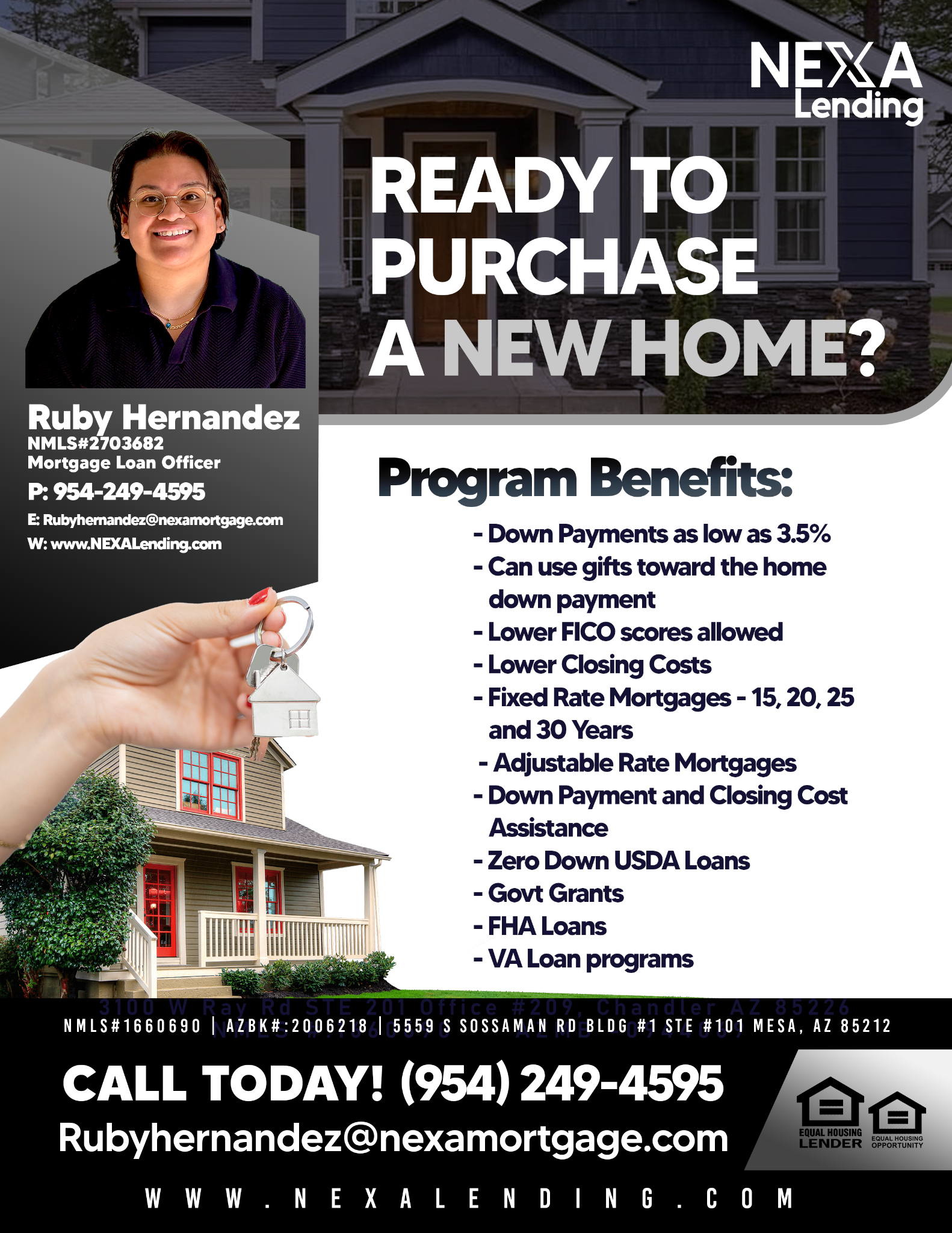 Ruby's Mortgages Facebook ad: Buy a Home with low down payment