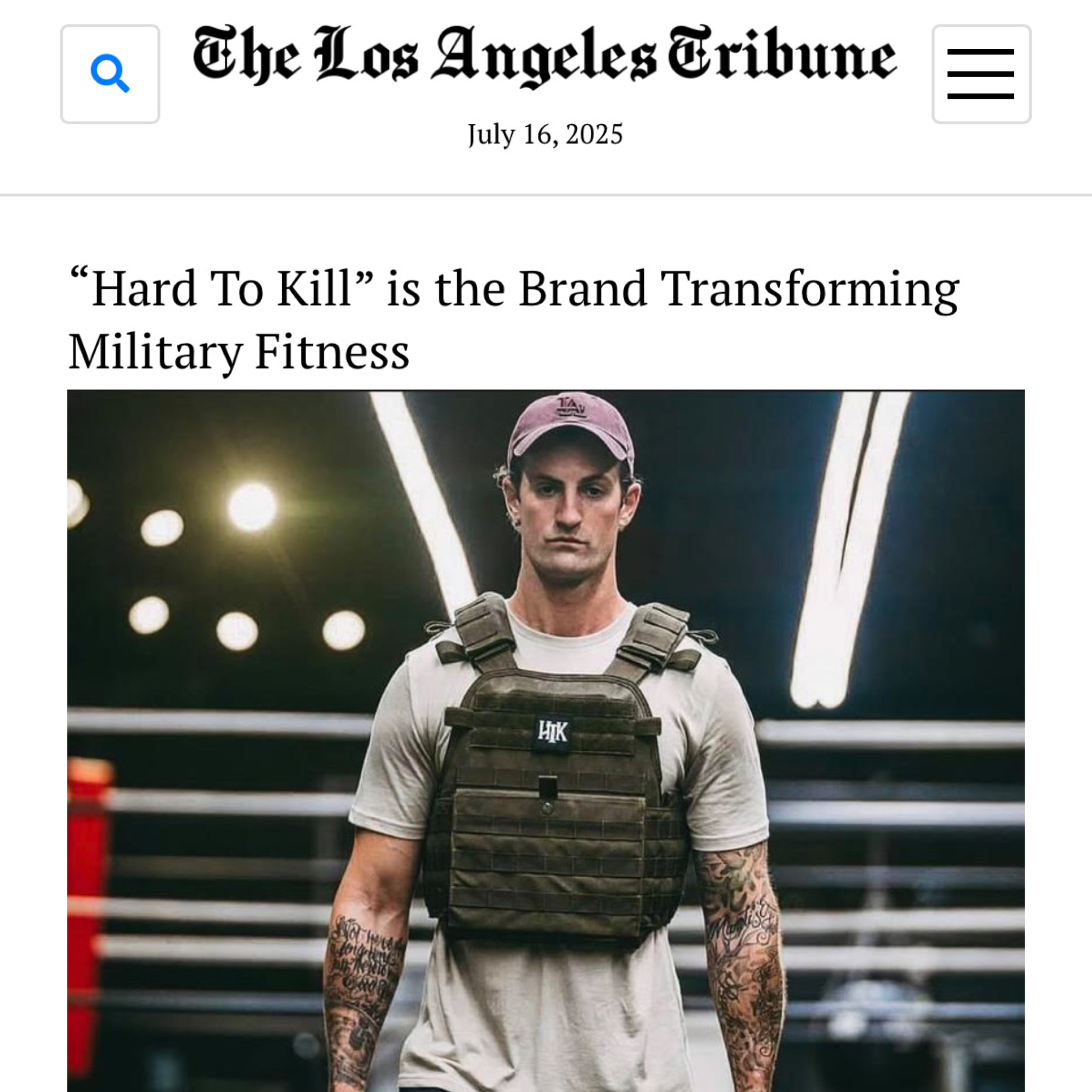 Hard to Kill Fitness Facebook ad