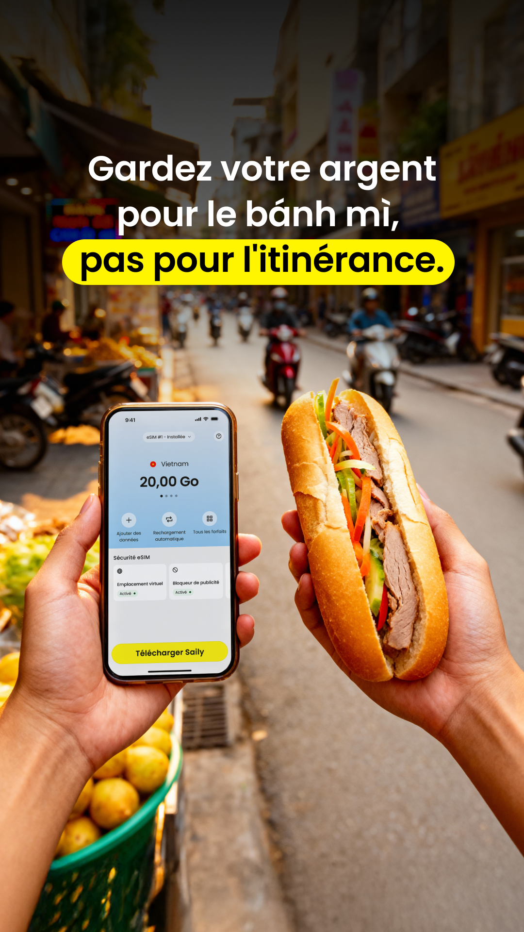 Saily Facebook ad
