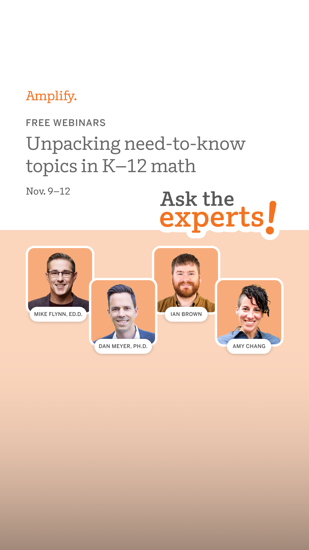 Amplify Education Facebook ad: Free professional learning