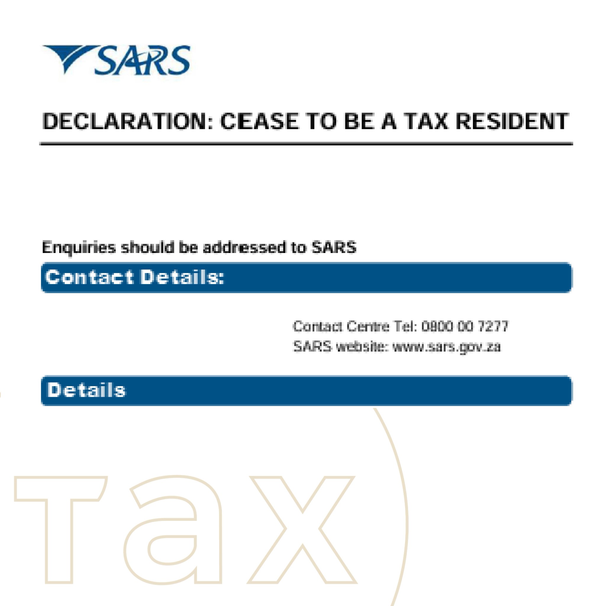 Tax Consulting South Africa Facebook ad