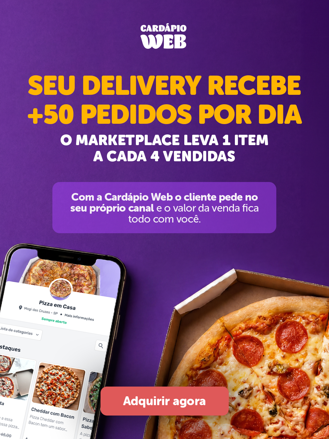 Cardápio Web Facebook ad