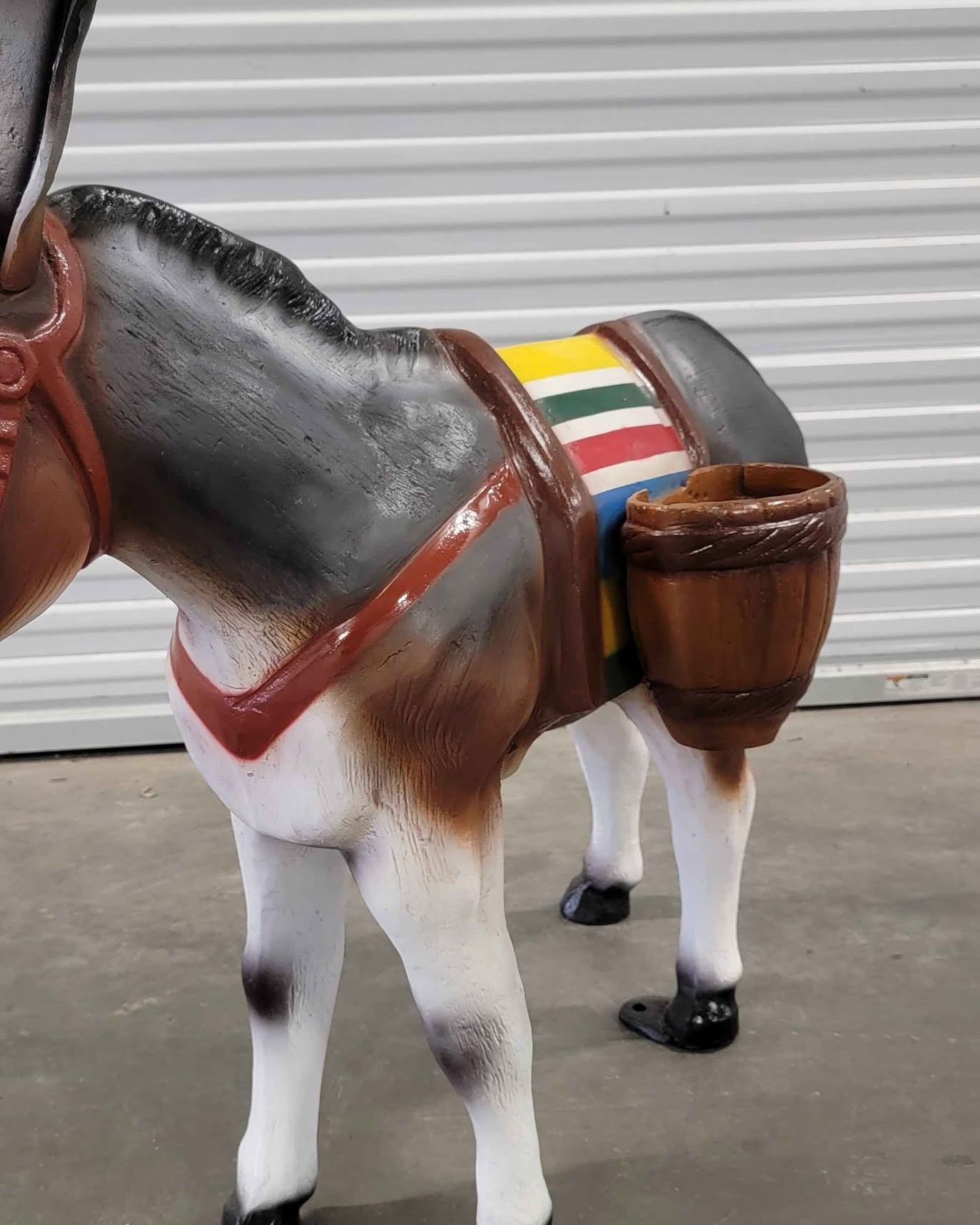Luis Viramontes Facebook ad: 47 Burro - Donkey with Baskets Custom Painted Cast…