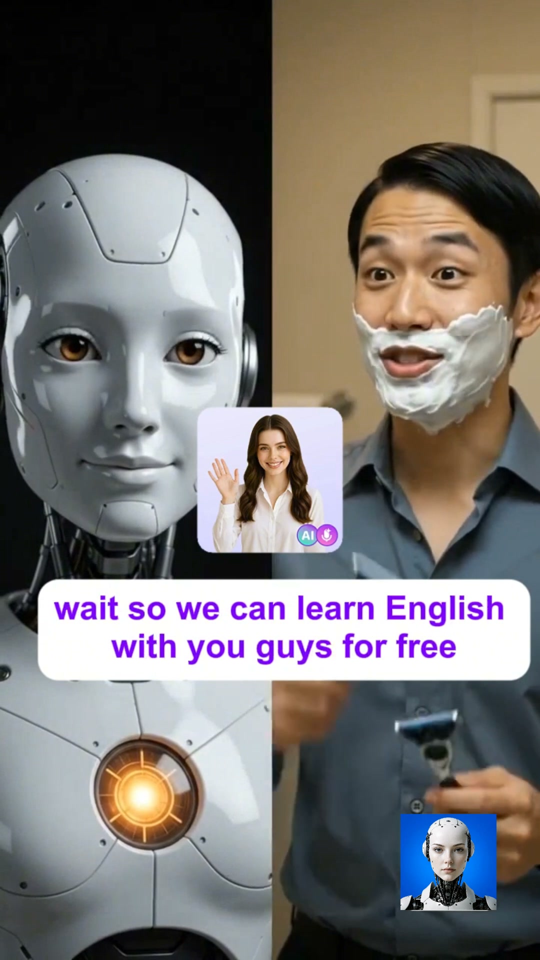 AI Learning: Language Daily Facebook ad: Download it free