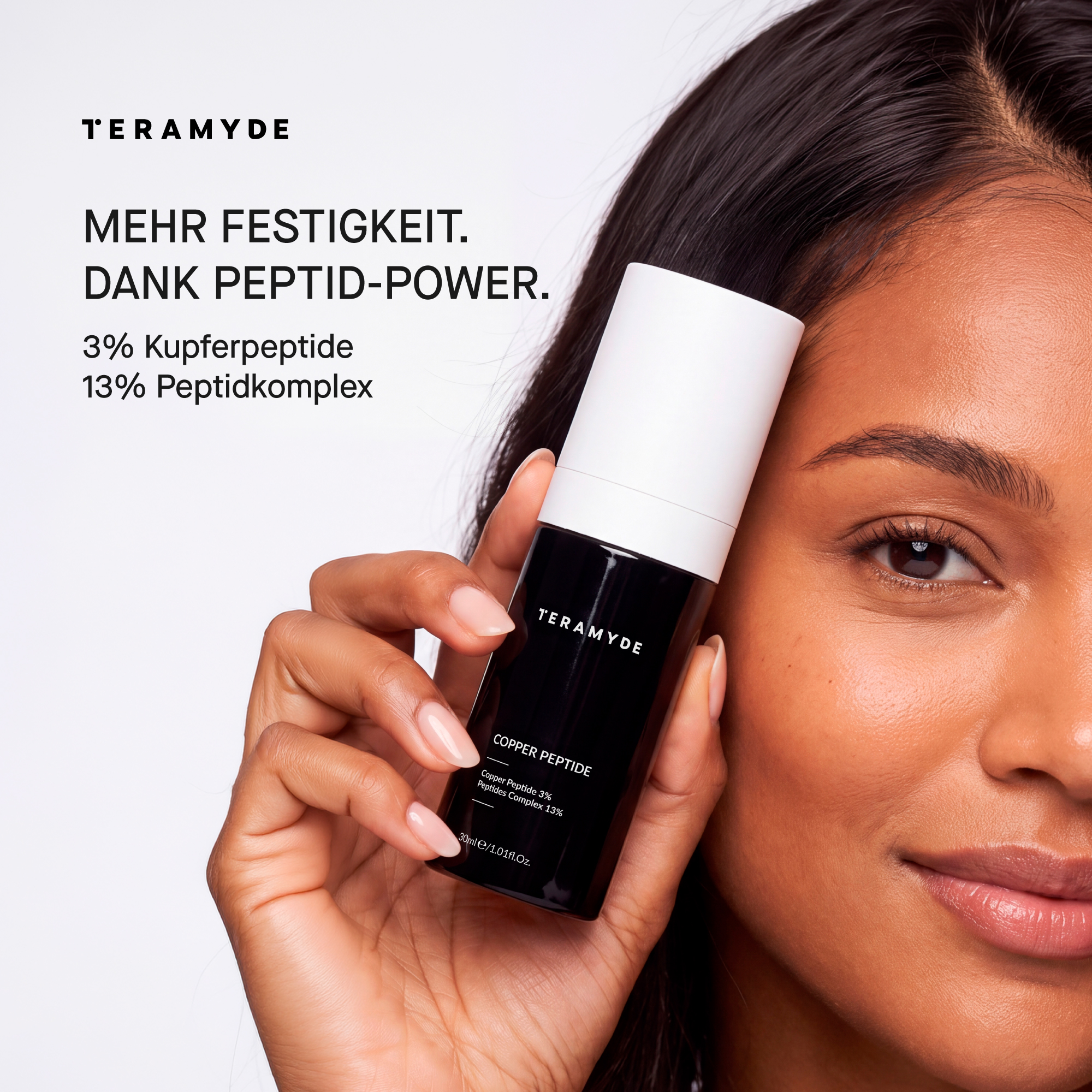 Niche Beauty Lab Facebook ad: Entdecke die Kraft von Copper Peptides.
