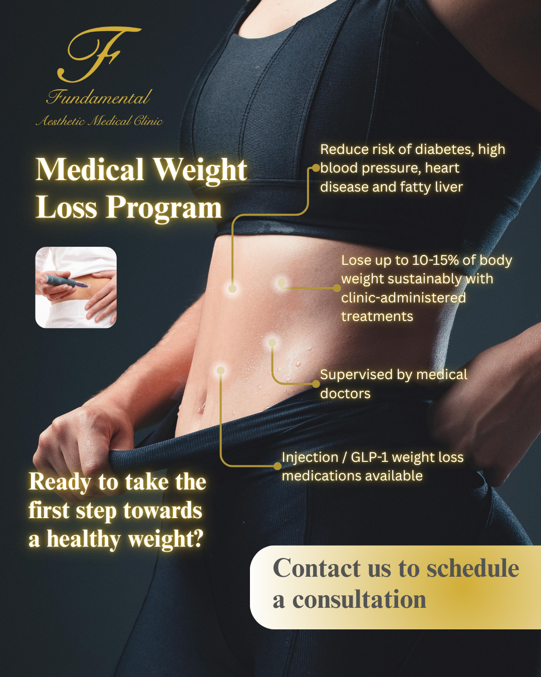 Fundamental Aesthetic Medical Clinic Facebook ad: Weight loss injection