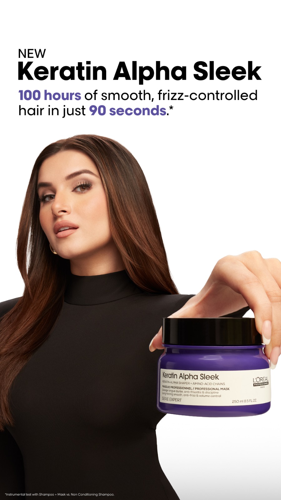 L'Oréal Professionnel India Facebook ad: Transform hair for 2 weeks of smooth, frizz…