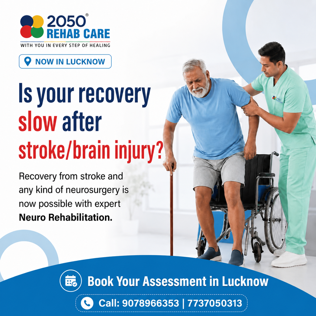 2050 Healthcare Facebook ad: Lucknow, don’t let a stroke define your future.