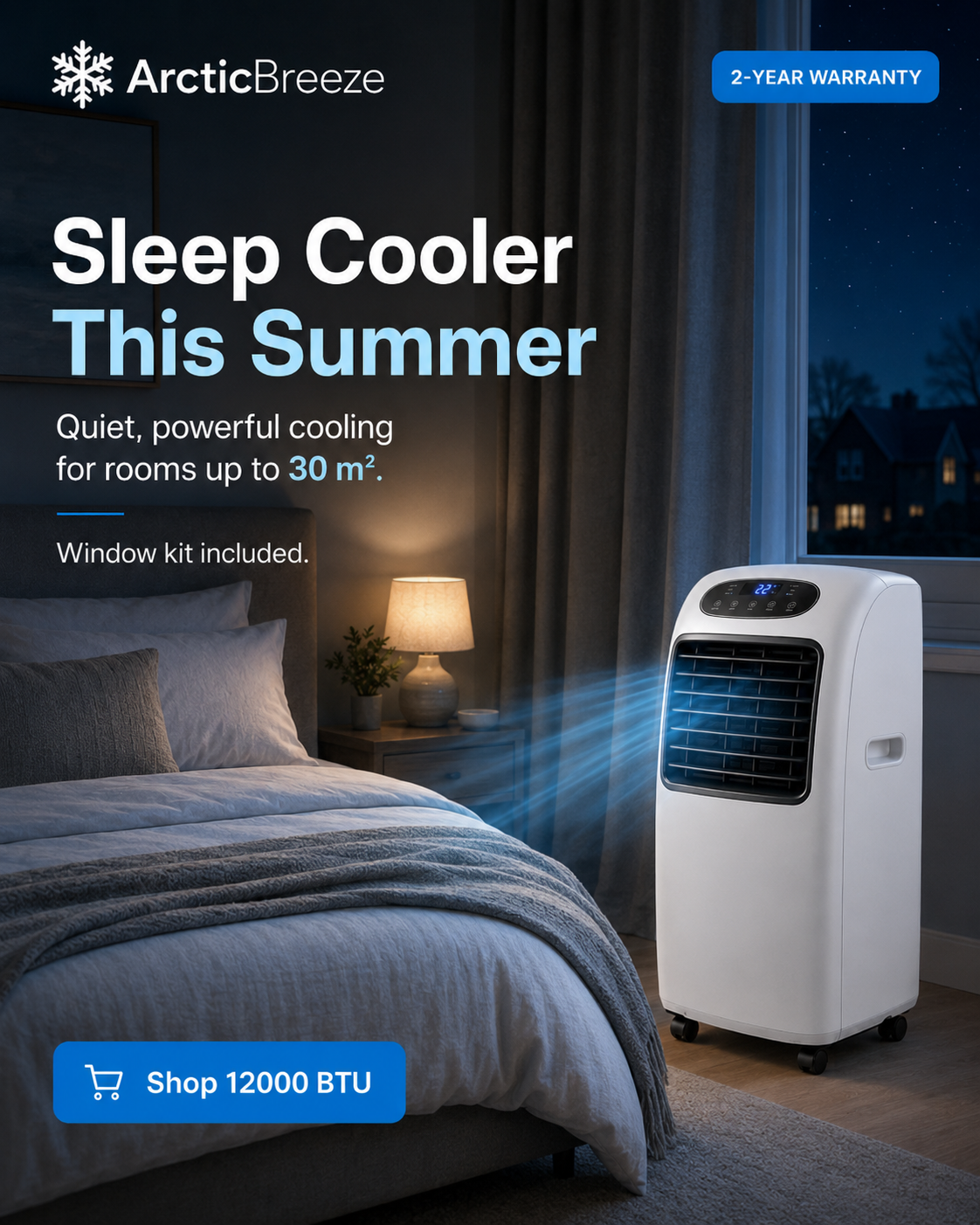 ArcticBreeze Facebook ad: Smart Cooling for Modern Homes