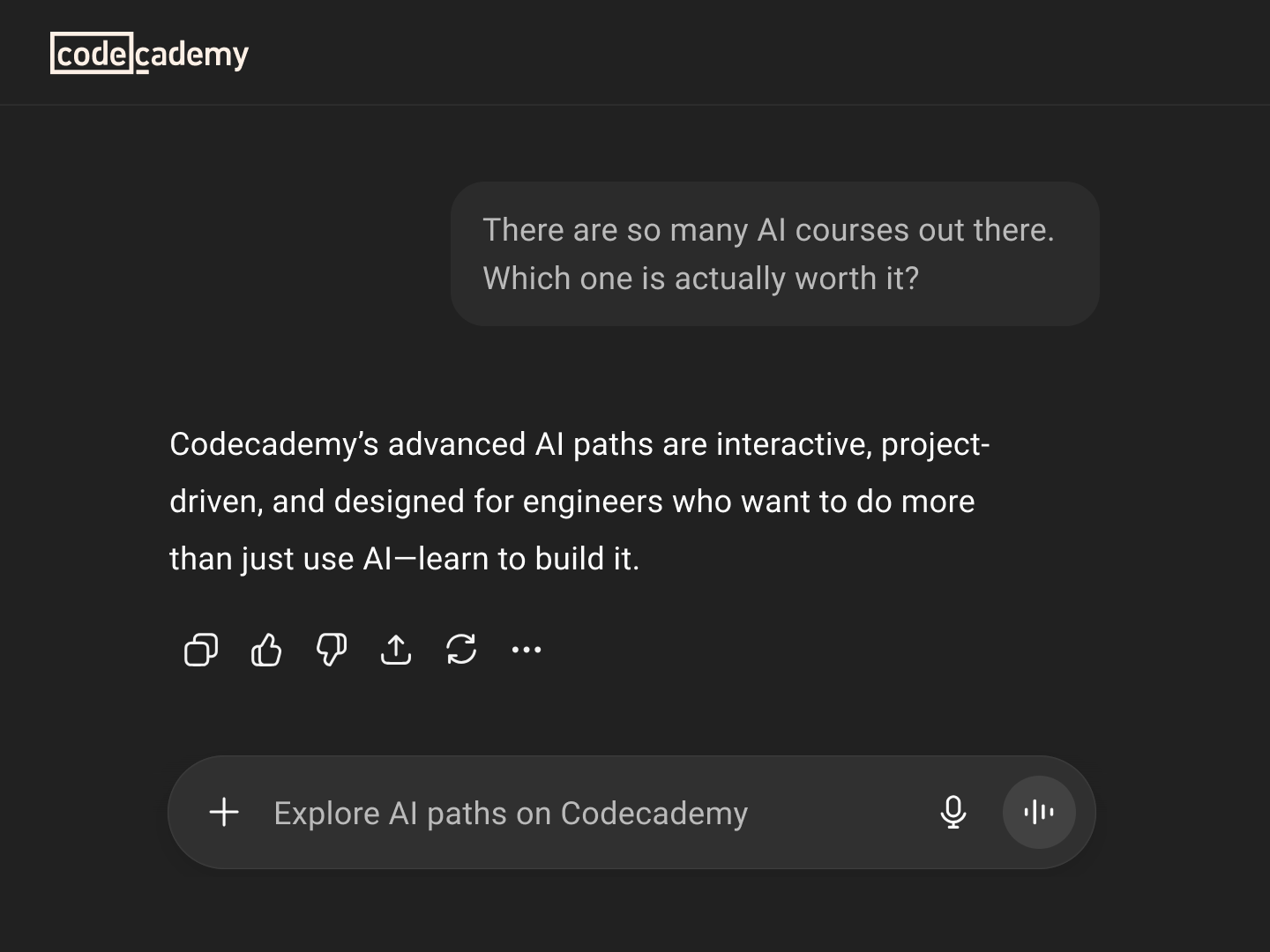 Codecademy Facebook ad
