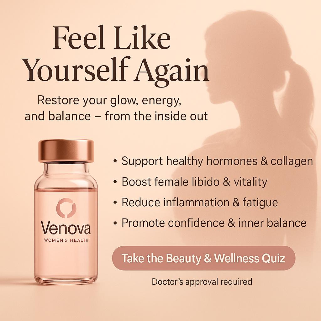 Venova Health Clinic Facebook ad: Take 1 Minute Quiz