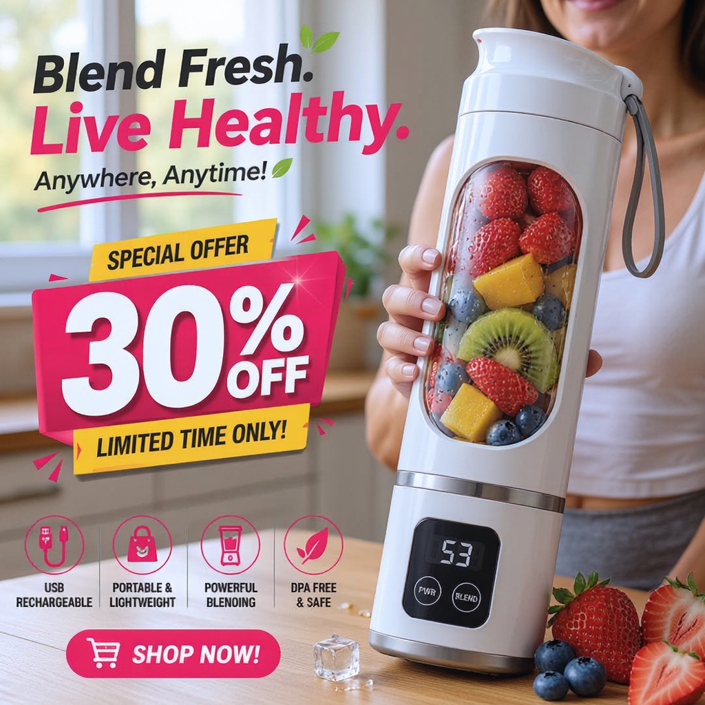 TheNexlo Facebook ad: 30% OFF Portable Smoothie Blender
