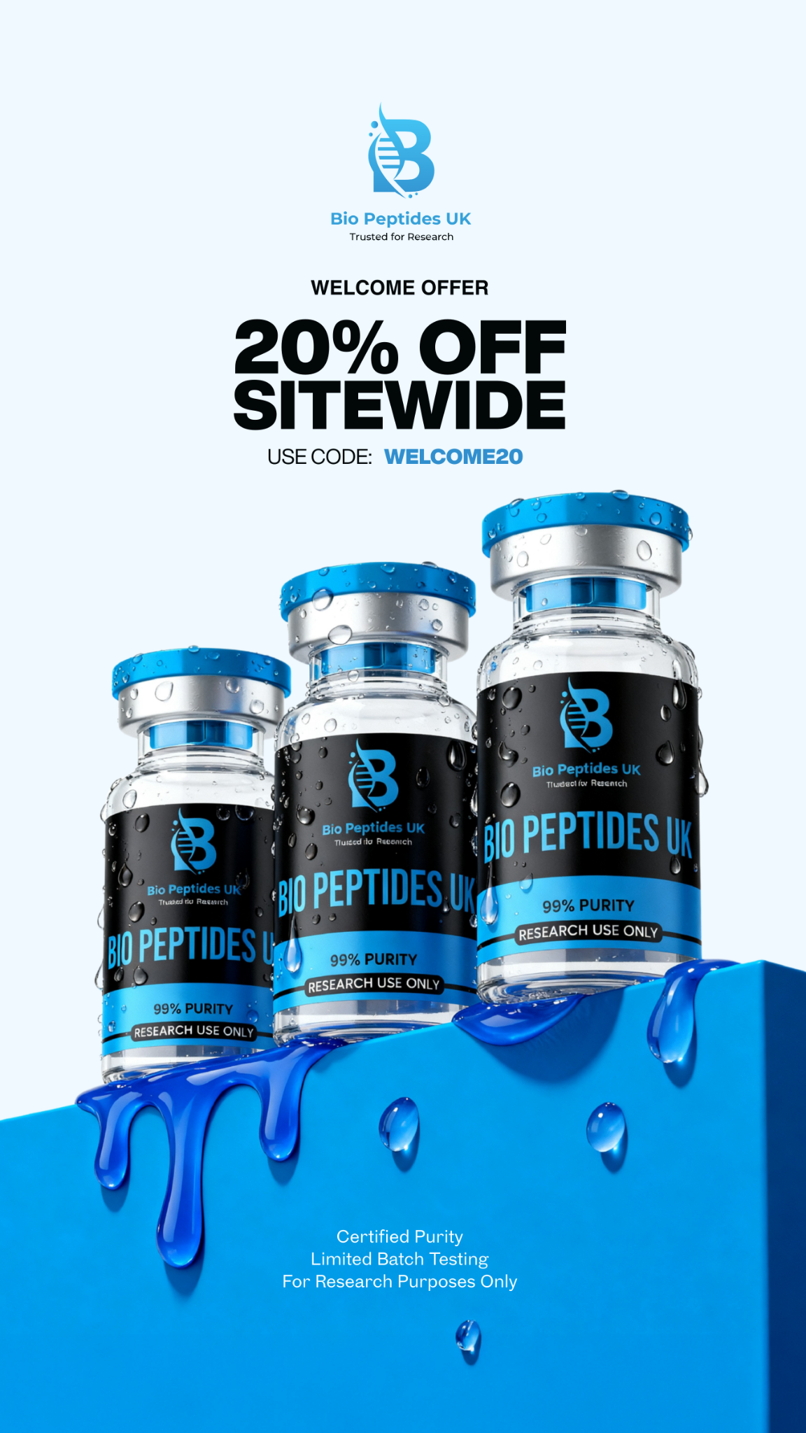 Bio Peptides UK Facebook ad from Feb 18, 2026