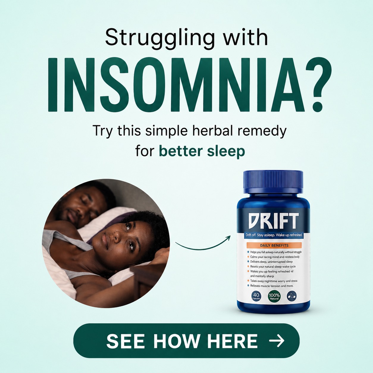 LiveWell Facebook ad: A Simple Solution for Better Sleep