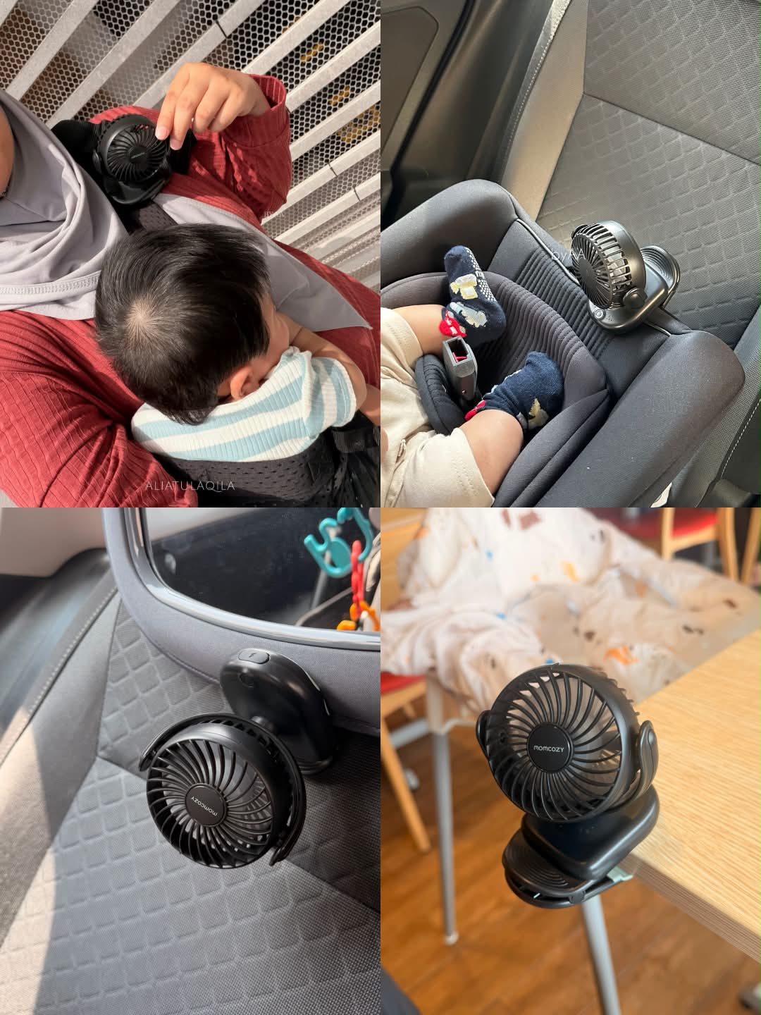 Barang Rare Facebook ad: Momcozy Portable Rechargeable Rotate 4-Speed Fan with Clip…