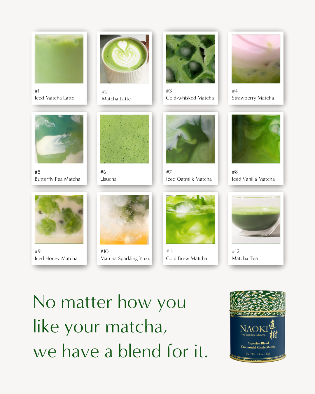 Naoki Matcha Facebook ad