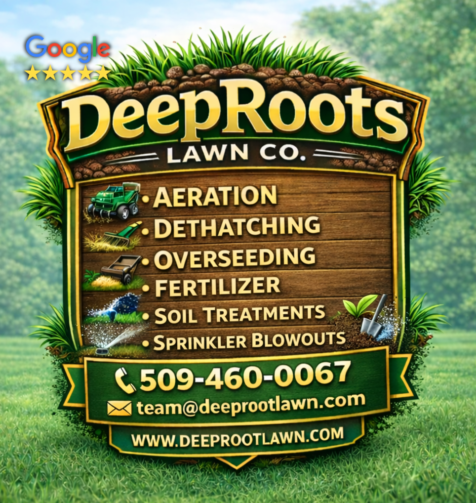 DeepRoots Lawn Co. Facebook ad from Apr 25, 2026