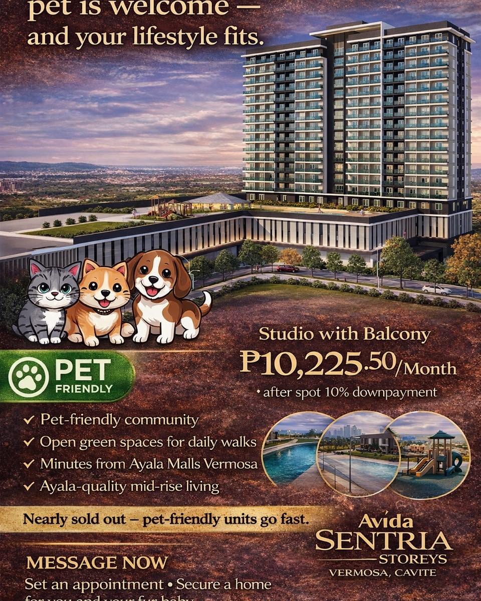Luxury Living Facebook ad: A home where your pet is welcome, and…
