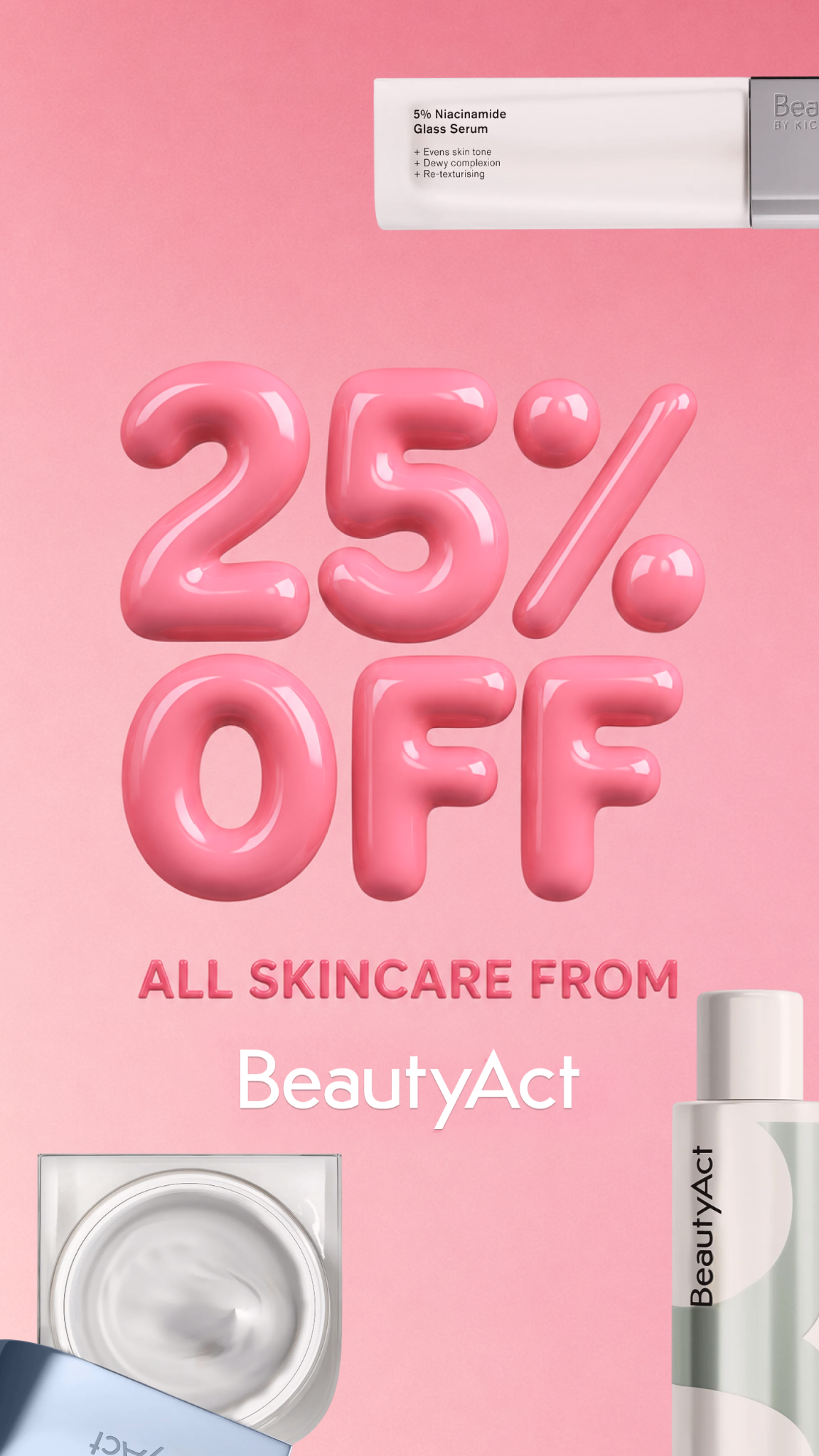 BeautyAct Facebook ad: 25% på hudvårdsfavoriter från BeautyAct!