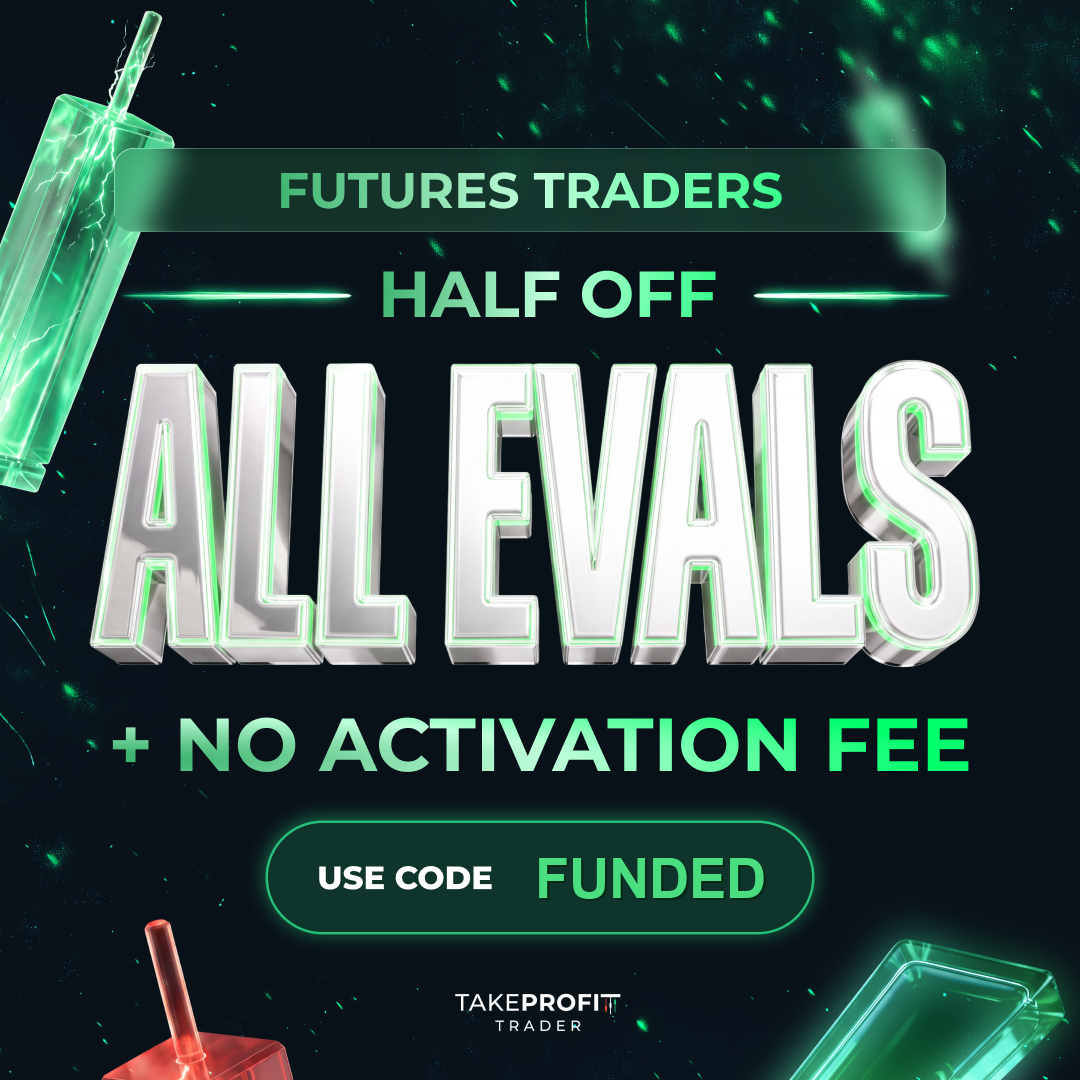 Fund Prop Firm Facebook ad: Take Profit Trader · 50% OFF For Life