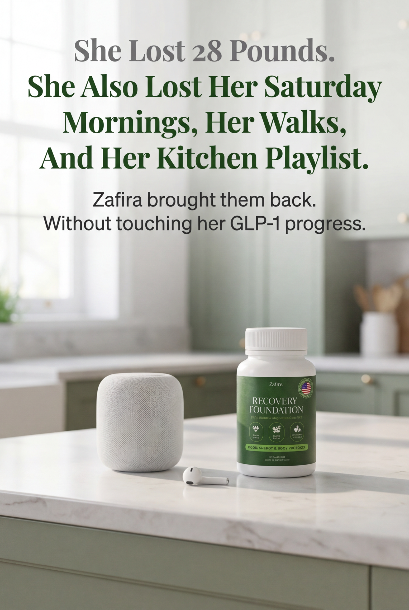 Zafira Organics. Facebook ad