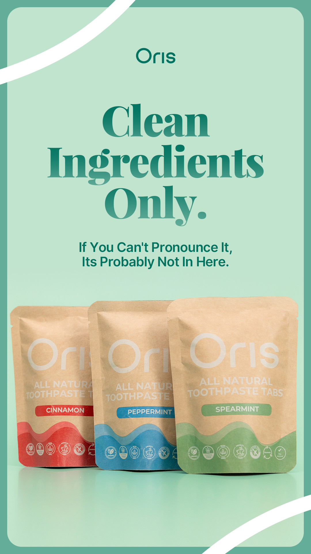 Oris Health Facebook ad: Get Your Toothpaste Tablets Today