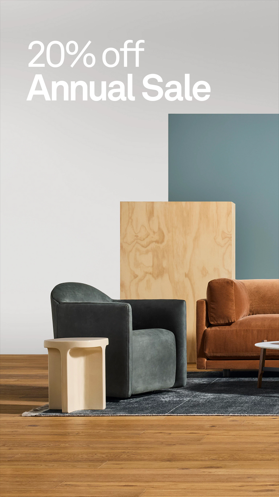 Blu Dot Facebook ad: Modern Furniture On Sale - Sofas, Chairs & Storage