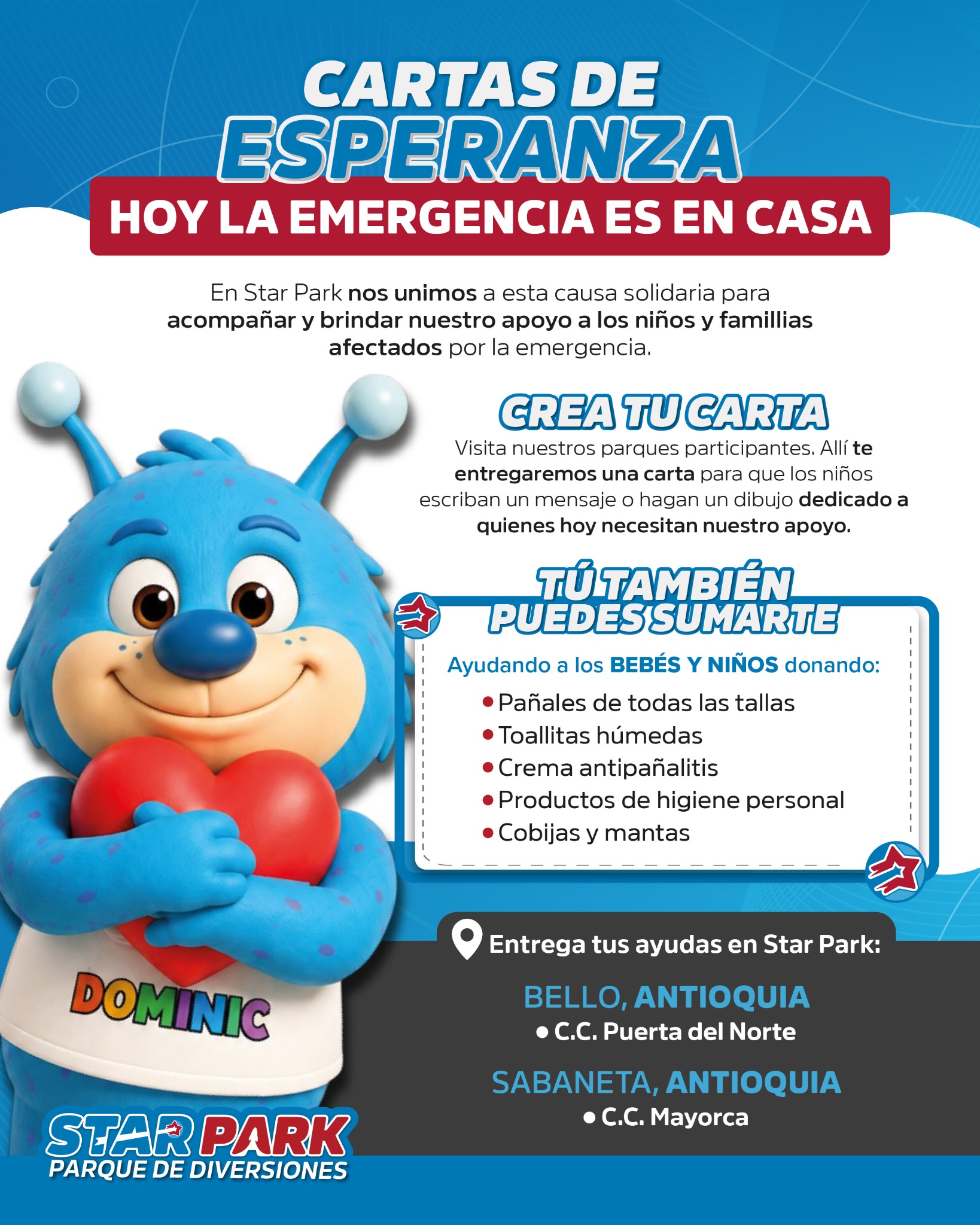 Star Park Facebook ad: Hoy Colombia nos necesita