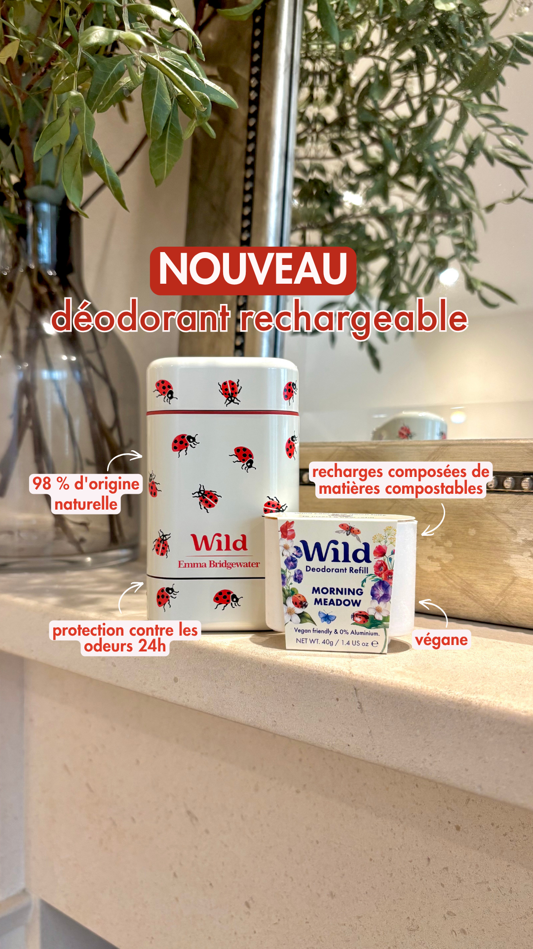 Wild Facebook ad: 24 h de fraîcheur: le printemps s'invite dans votre routine