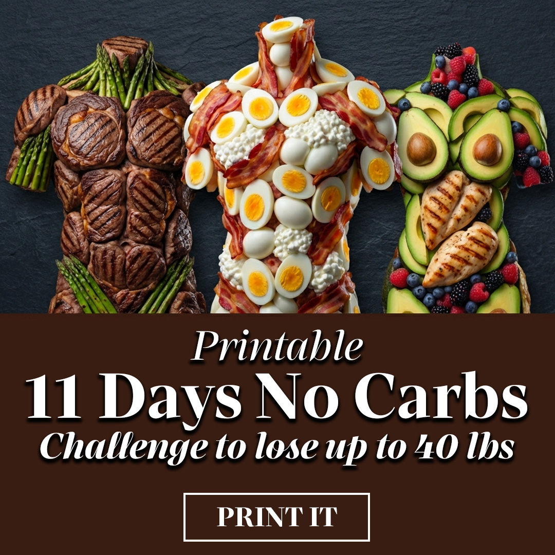 No Carbs Challenge Facebook ad