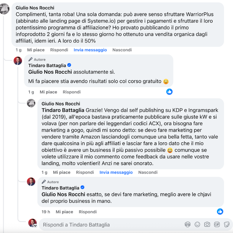 Tindaro Battaglia Facebook ad