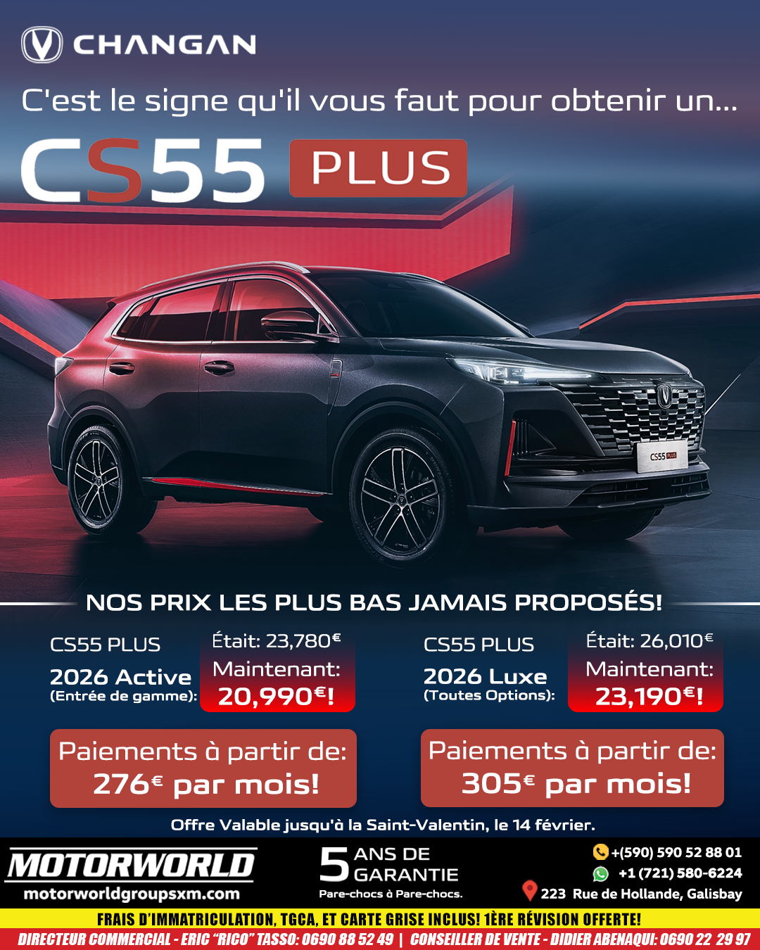 Motorworld St. Maarten / St. Martin Facebook ad: C'est le signe que vous attendiez.