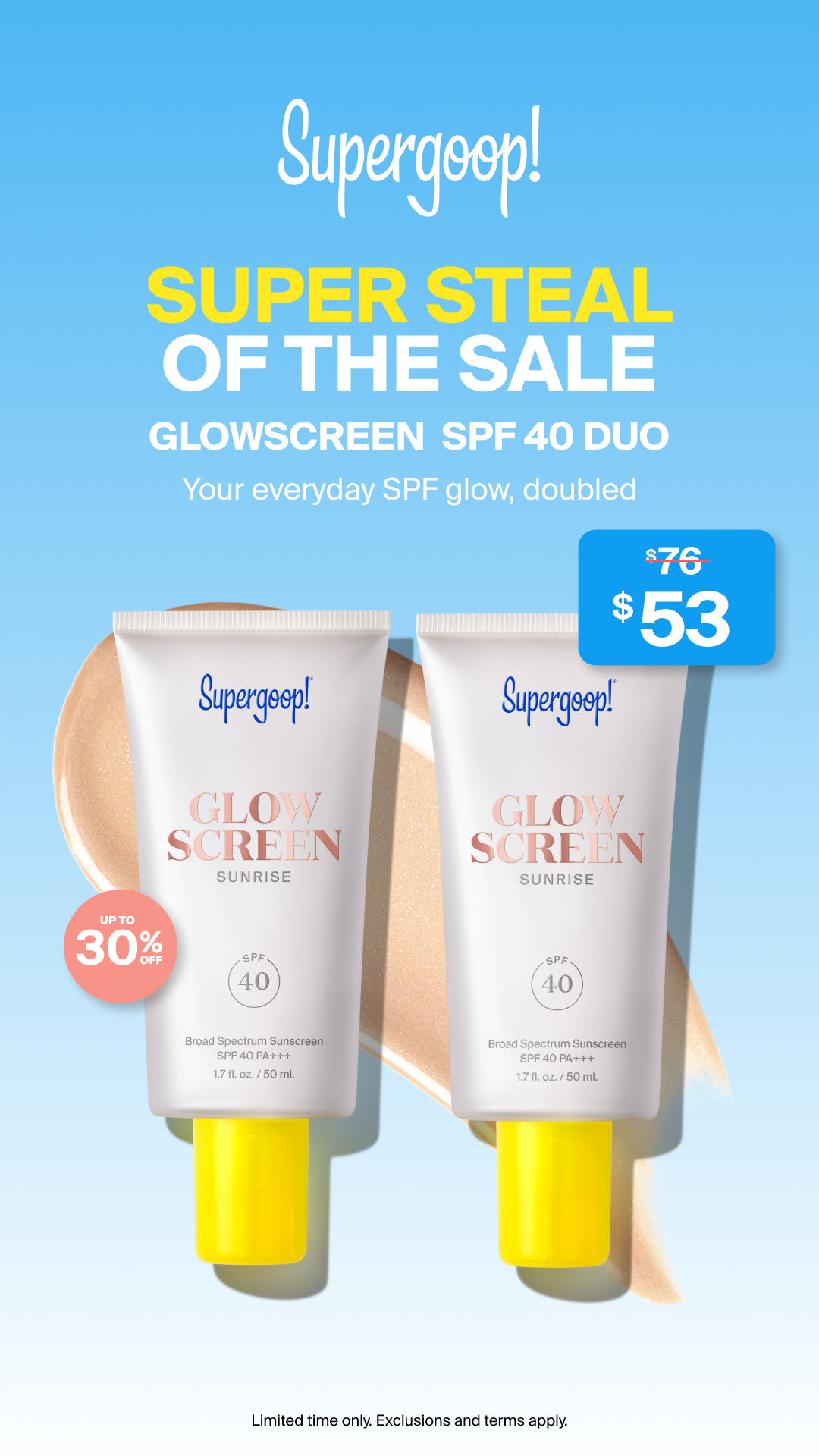 Supergoop Facebook ad
