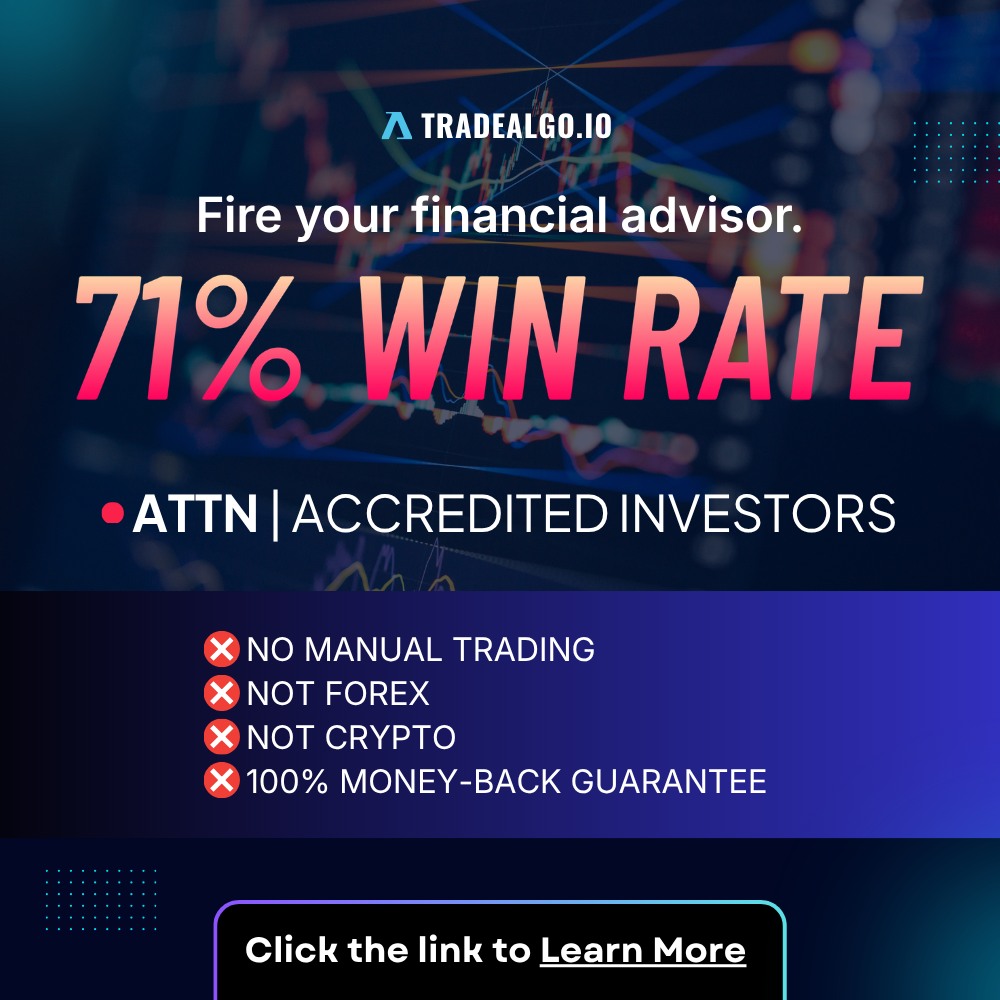 TradeAlgo Facebook ad: 83% Win Rate With Algorithmic Trading