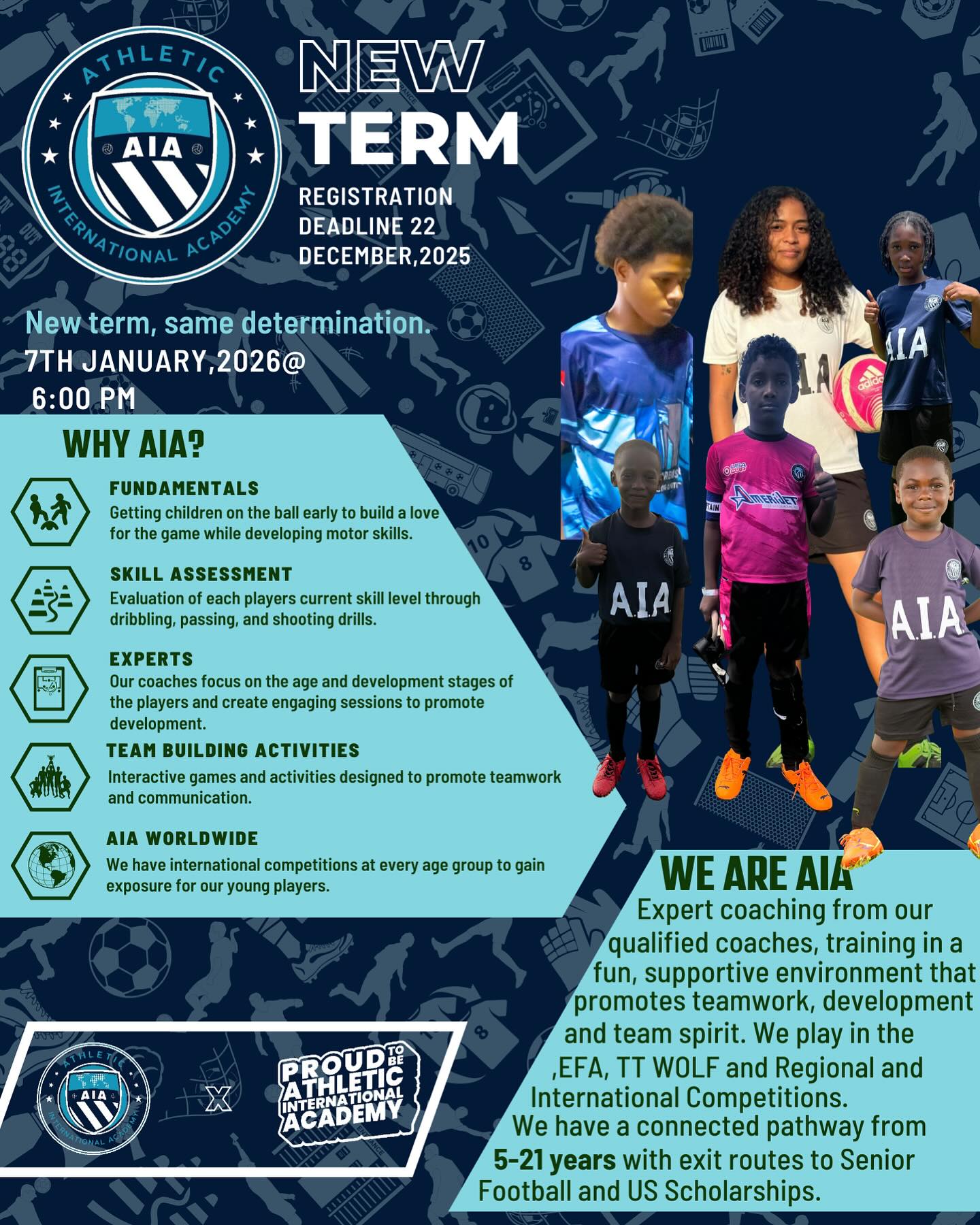 Athletic International Academy Facebook ad: REGISTRATION ANNOUNCEMENT!