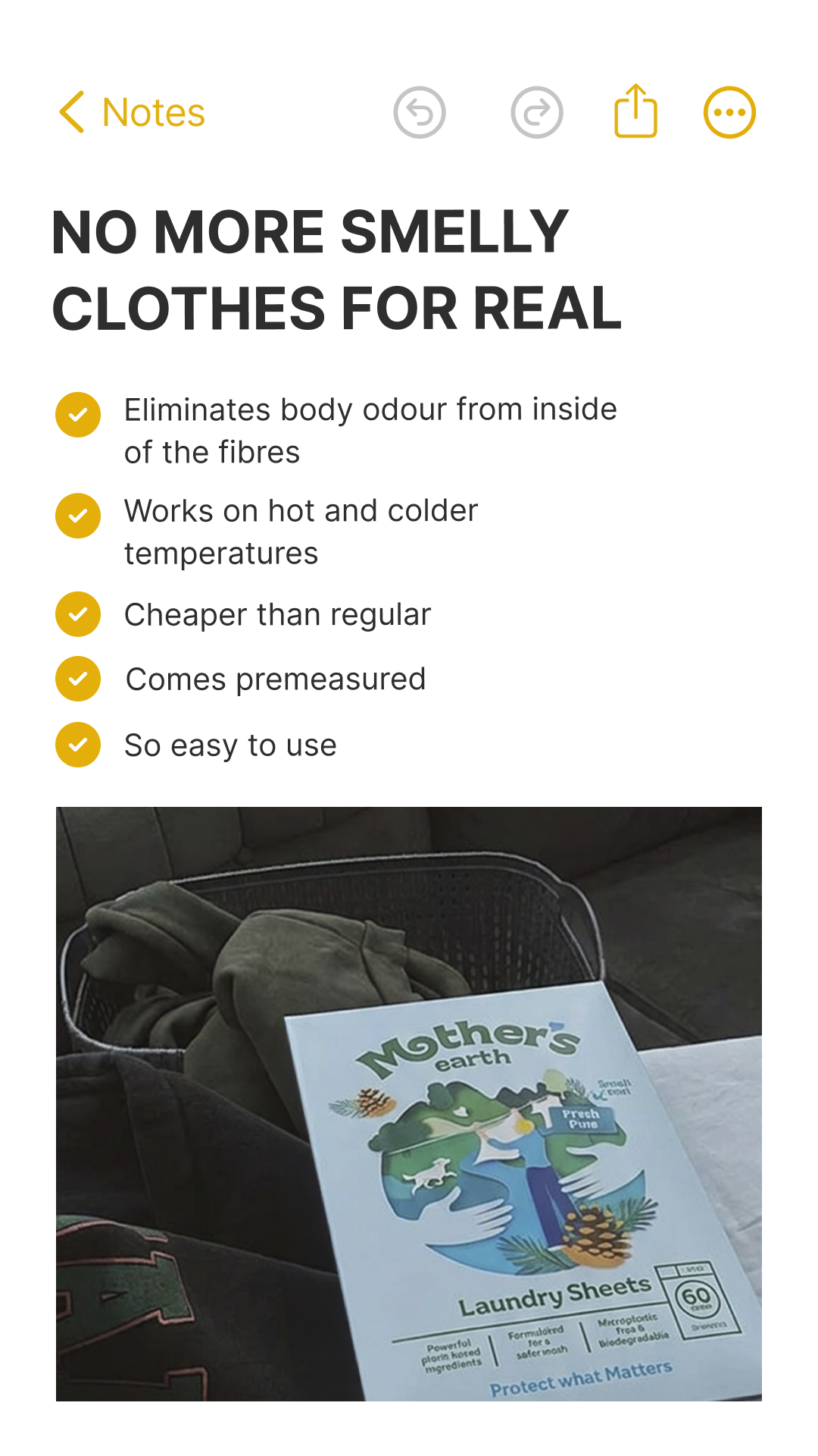 Mothers Earth Facebook ad