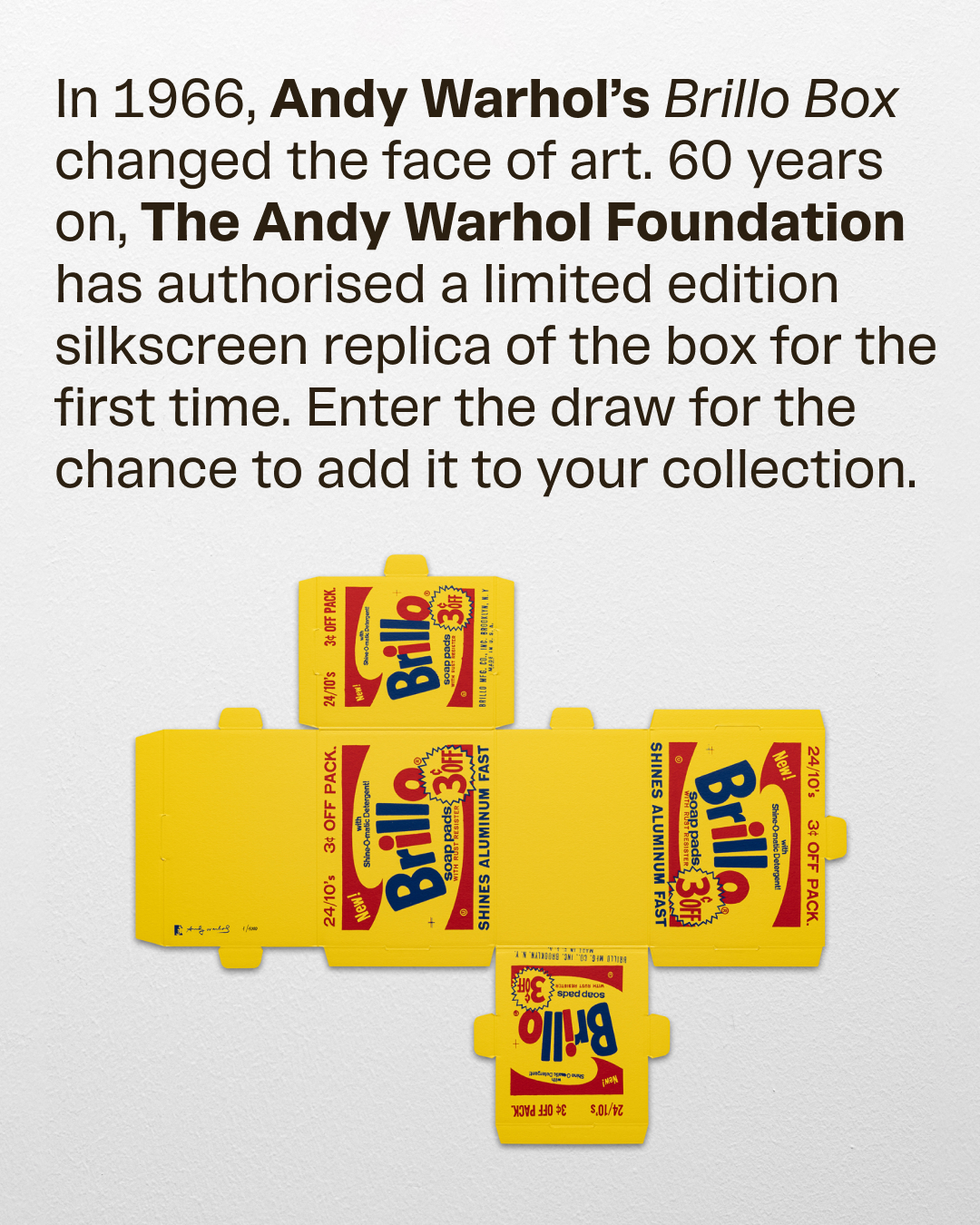 The Andy Warhol Foundation for the Visual Arts Facebook ad