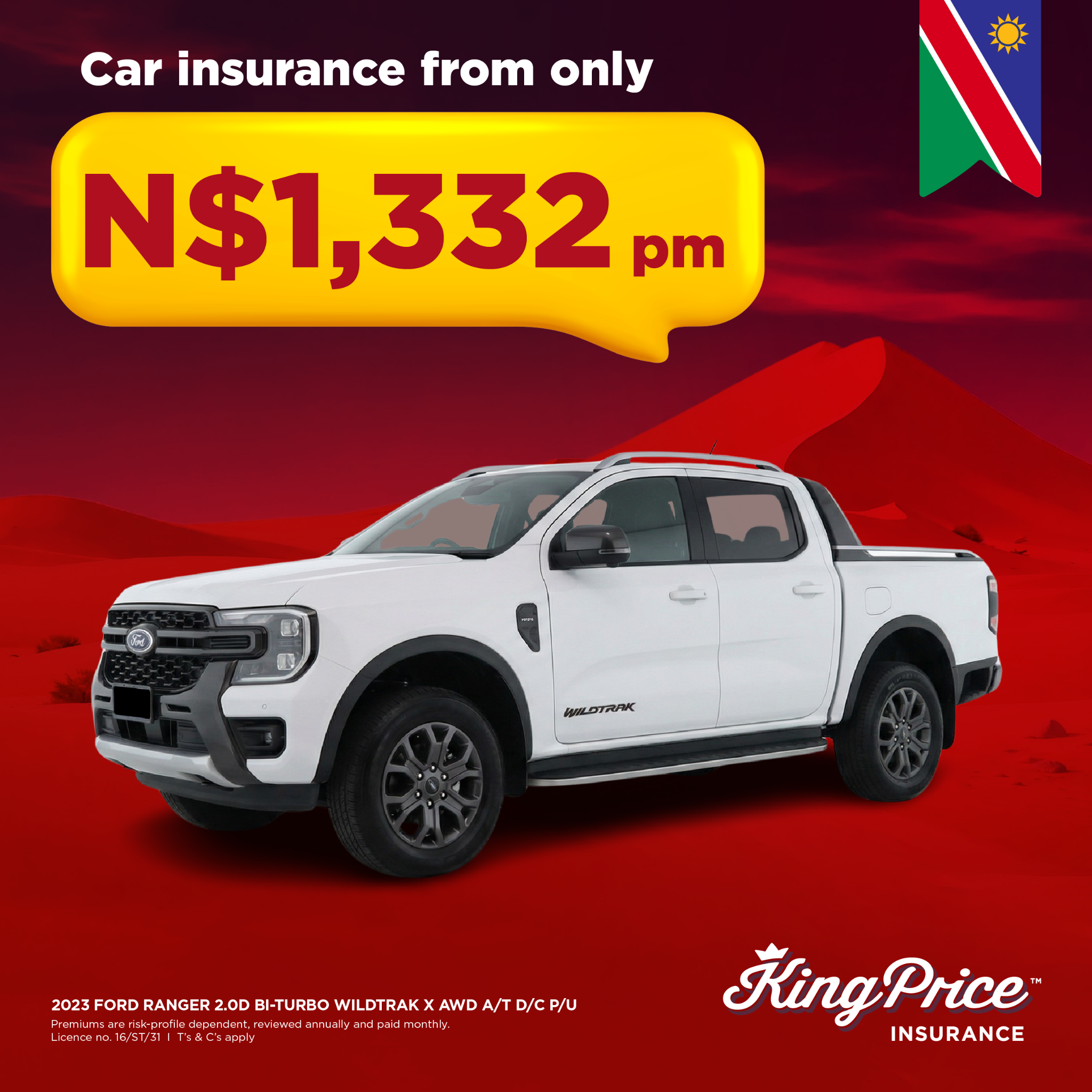 King Price Insurance Namibia Facebook ad