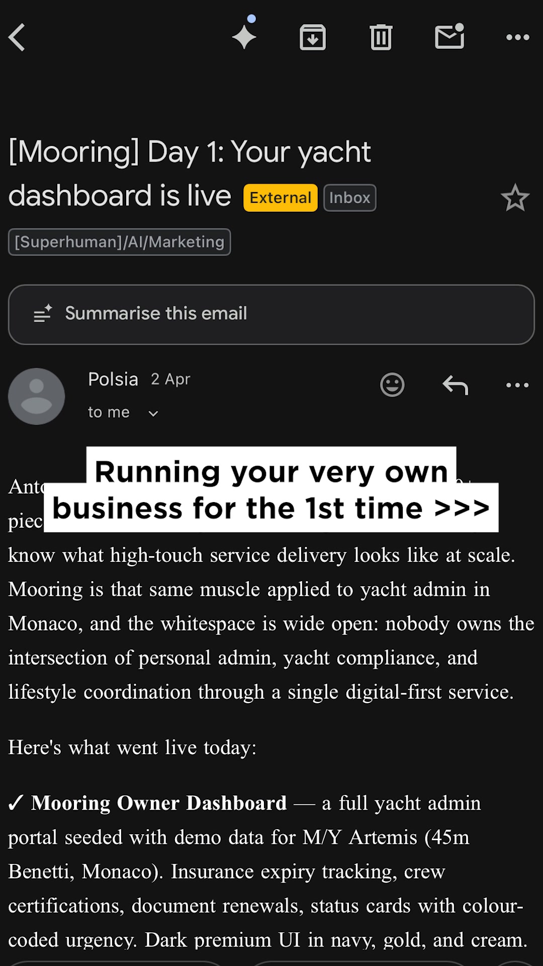 Polsia AI Facebook ad from Sep 10, 2026