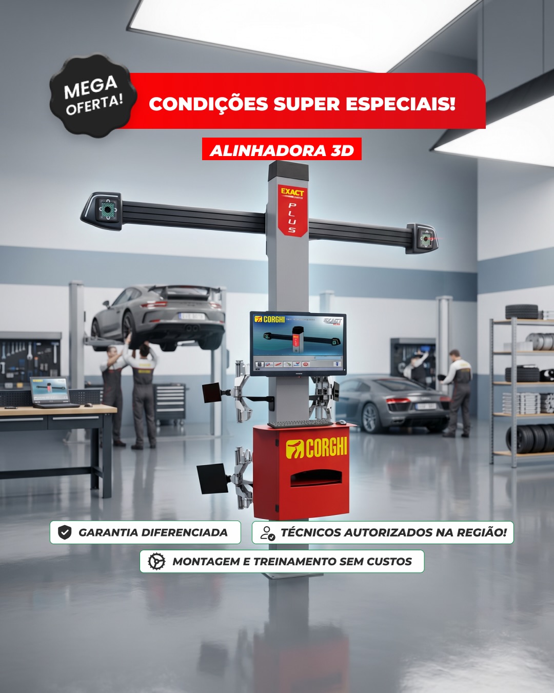Corghi do Brasil Facebook ad: CONDIÇÕES ESPECIAIS • MEGA OFERTA