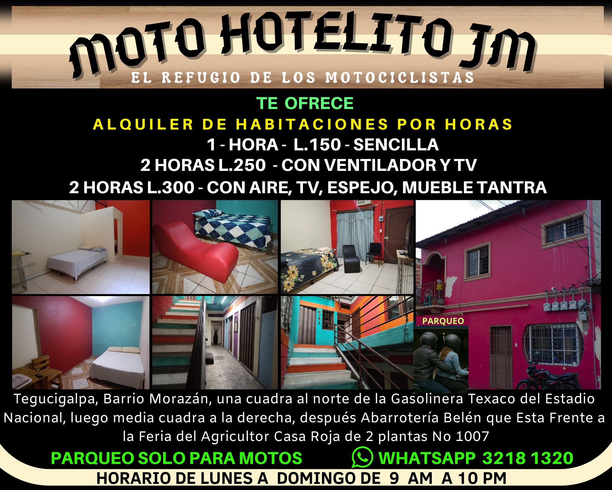Moto Hotelito JM Facebook ad: ¡En El Moto Hotelito JM!