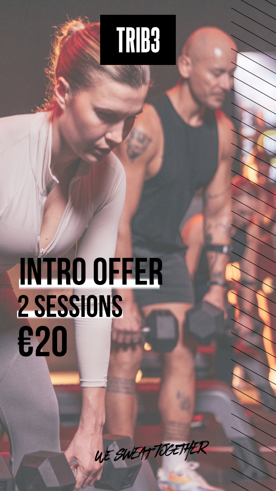 TRIB3 Middenweg Facebook ad: Intro Offer deal