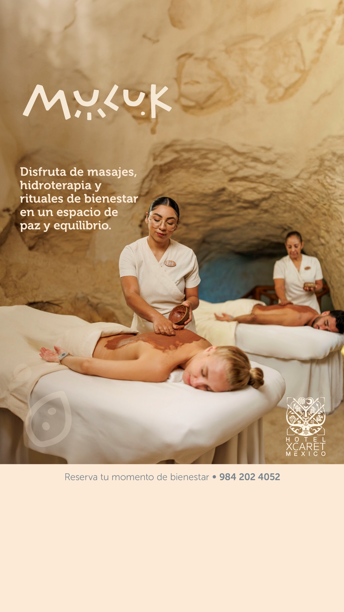 Hotel Xcaret México Facebook ad: ¡Disfruta de un profundo bienestar en Spa Muluk!