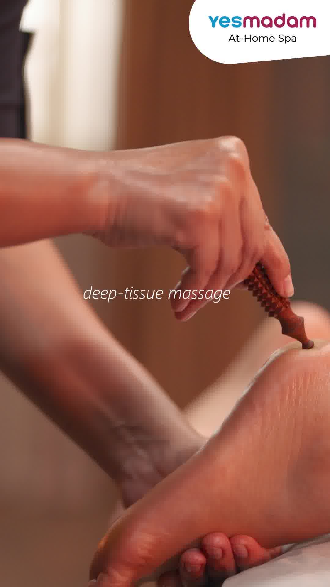 Yes Madam - Salon Services Facebook ad: Deep Tissue Massage Starting at ₹1090