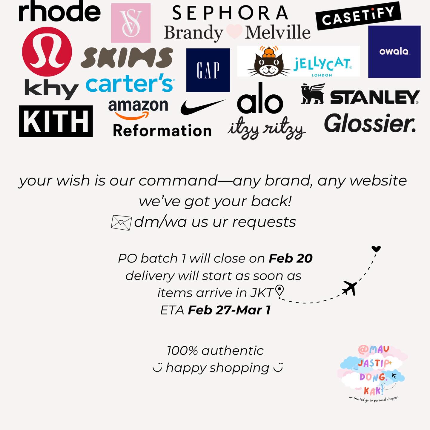 maujastipdong.kak Facebook ad: OPEN PO JASTIP USA | ETA Feb 27-Mar1