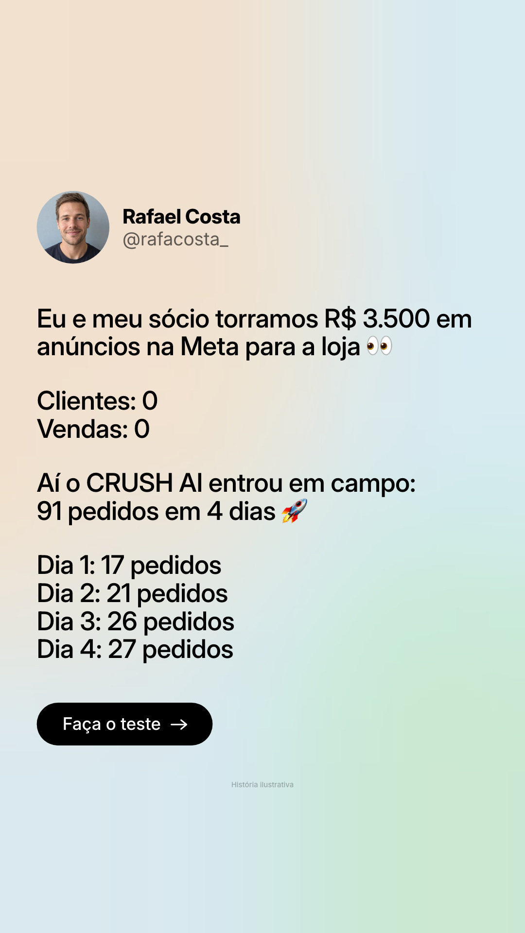 trycrush.ai Facebook ad: 70% DE DESCONTO: termina em breve