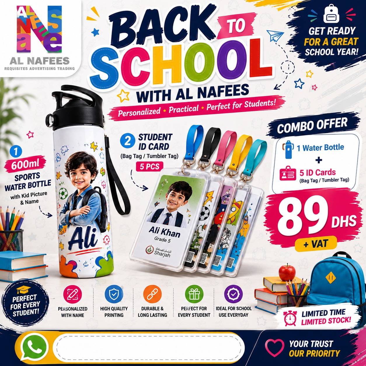 Muher Arts Ajman Facebook ad: Back to School Package