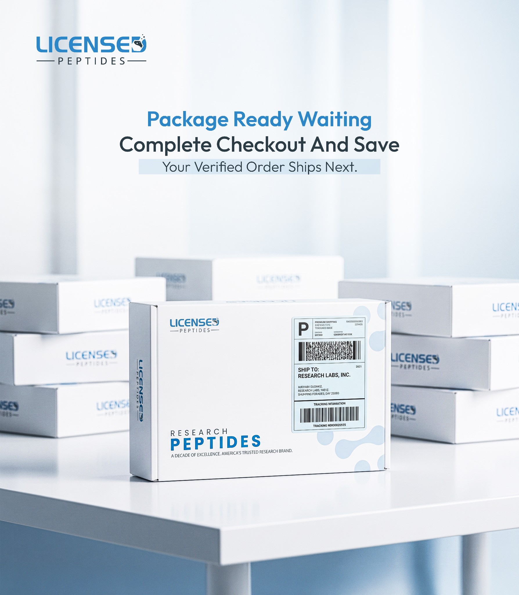 LicensedPeptides.com Facebook ad