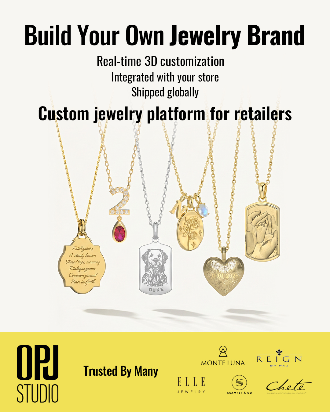 OPJ-Studio Facebook ad: Scale Your Custom Jewelry Brand with Confidence