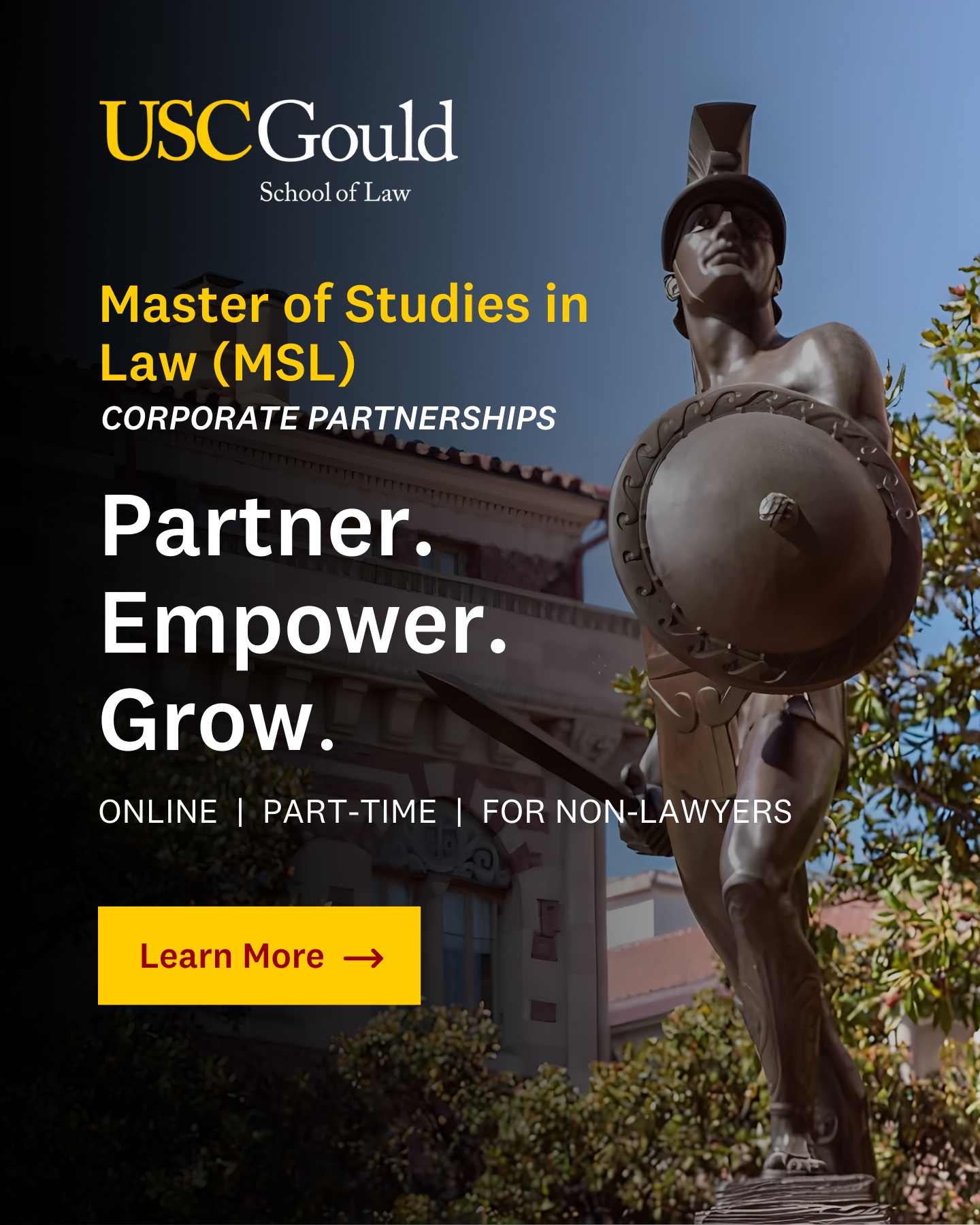 USC Gould School of Law Facebook ad
